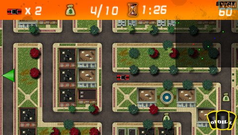 In-game screen of the game Crime Spree on Sony PSP