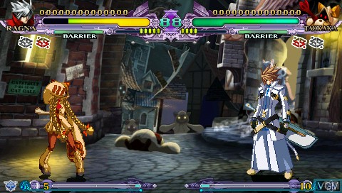 In-game screen of the game BlazBlue - Continuum Shift Extend on Sony PSP