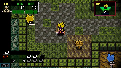 In-game screen of the game Classic Dungeon X2 on Sony PSP