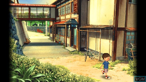 In-game screen of the game Boku no Natsuyasumi Portable 2 - Nazo Nazo Shimai to Chinbotsusen no Himitsu on Sony PSP