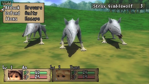 In-game screen of the game Brave Story - New Traveler on Sony PSP