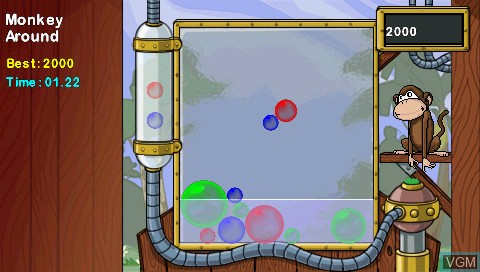 In-game screen of the game Bubble Trubble on Sony PSP
