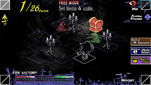 In-game screen of the game Knights in the Nightmare on Sony PSP