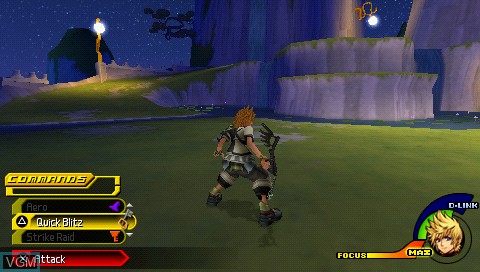 In-game screen of the game Kingdom Hearts - Birth by Sleep on Sony PSP