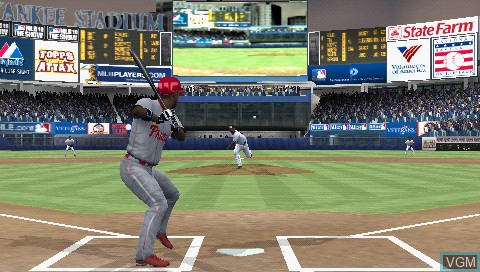 In-game screen of the game MLB 10 - The Show on Sony PSP