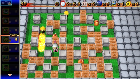 In-game screen of the game Bomberman on Sony PSP