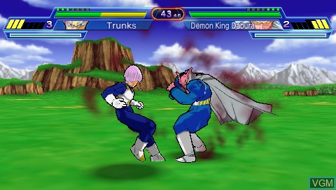 In-game screen of the game Dragon Ball Z - Shin Budokai 2 on Sony PSP