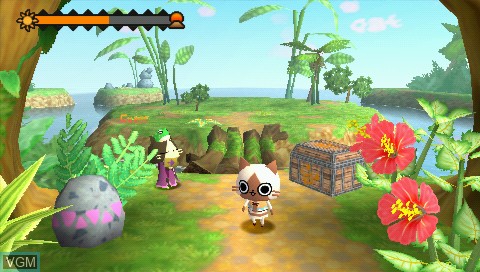 In-game screen of the game MonHun Nikki - Poka Poka Ailu Mura on Sony PSP