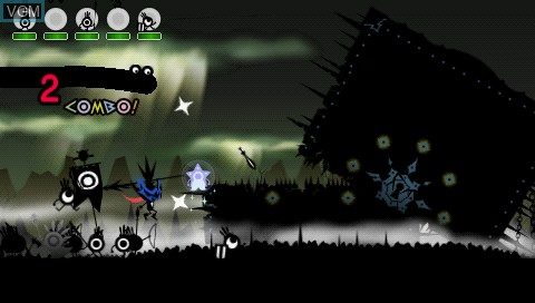 In-game screen of the game Patapon 3 on Sony PSP