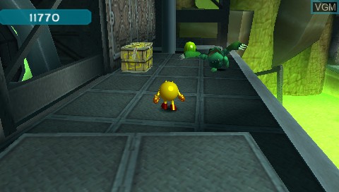In-game screen of the game Pac-Man World 3 on Sony PSP
