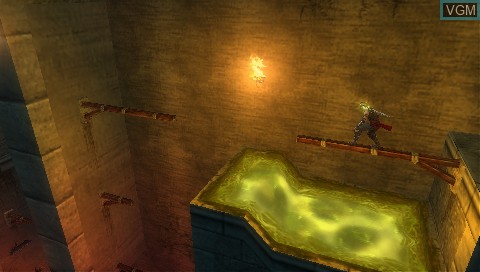 In-game screen of the game Prince of Persia - The Forgotten Sands on Sony PSP