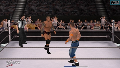 In-game screen of the game WWE SmackDown vs. Raw 2011 on Sony PSP