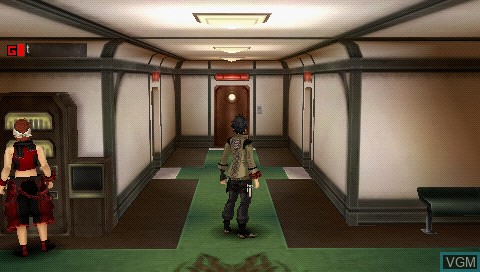 In-game screen of the game God Eater on Sony PSP
