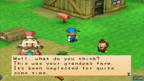 In-game screen of the game Harvest Moon - Boy & Girl on Sony PSP