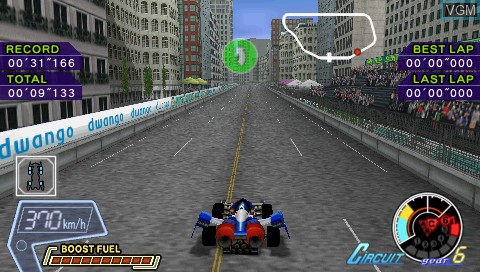In-game screen of the game Shinseiki GPX Cyber Formula VS on Sony PSP