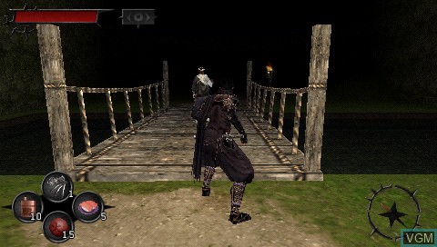 In-game screen of the game Shinobido - Les Légendes du Ninja on Sony PSP
