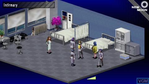 In-game screen of the game Shin Megami Tensei - Persona on Sony PSP