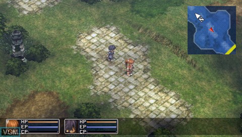 In-game screen of the game Legend of Heroes, The - Trails in the Sky on Sony PSP