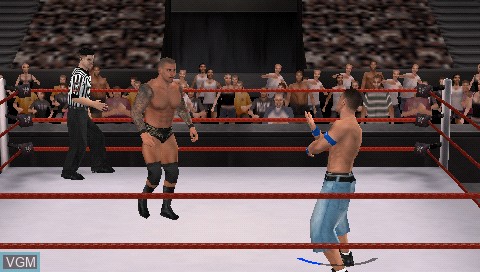 In-game screen of the game WWE SmackDown vs. Raw 2010 on Sony PSP