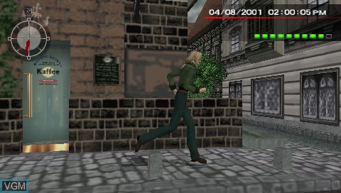In-game screen of the game Shadow of Memories on Sony PSP