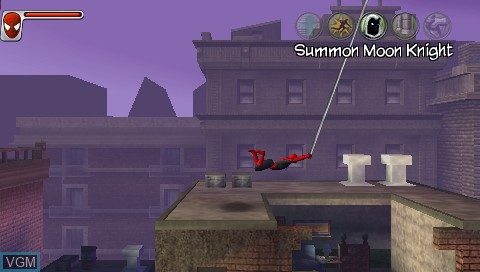 In-game screen of the game Spider-Man - Web of Shadows on Sony PSP
