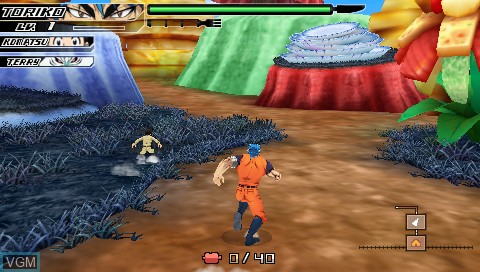In-game screen of the game Toriko - Gourmet Survival! 2 on Sony PSP
