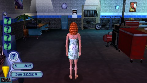 In-game screen of the game Sims 2, The on Sony PSP