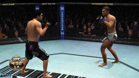 In-game screen of the game UFC Undisputed 2010 on Sony PSP