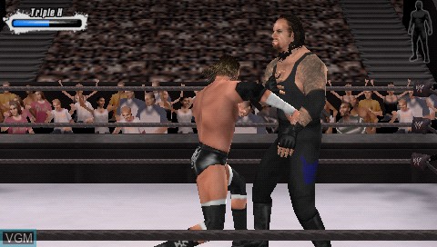 In-game screen of the game WWE SmackDown vs. Raw 2009 on Sony PSP
