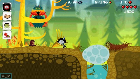 In-game screen of the game Dr. Maybee and the Adventures of Scarygirl on Sony PSP