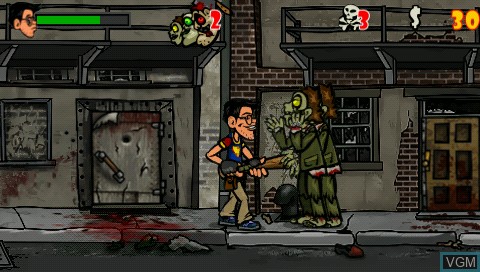 In-game screen of the game Left to Die in Zombhai on Sony PSP