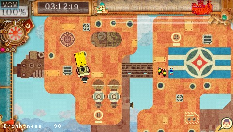 In-game screen of the game Patchwork Heroes on Sony PSP