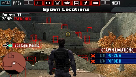 In-game screen of the game Syphon Filter - Combat Ops on Sony PSP