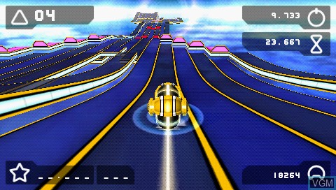 In-game screen of the game Trailblazer on Sony PSP