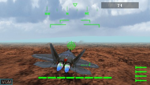 In-game screen of the game Top Gun on Sony PSP