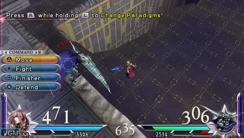In-game screen of the game Dissidia 012 Prologus - Final Fantasy on Sony PSP