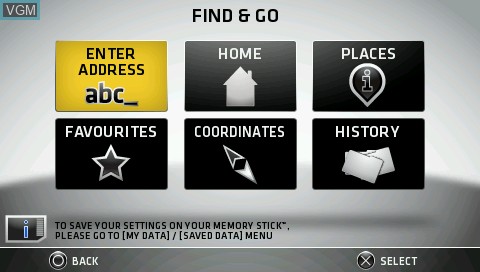 In-game screen of the game Go!Explore on Sony PSP