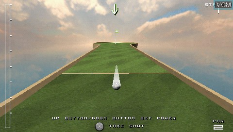 In-game screen of the game Golf Mania on Sony PSP
