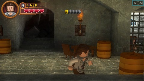 In-game screen of the game LEGO Pirates of the Caribbean - The Video Game on Sony PSP