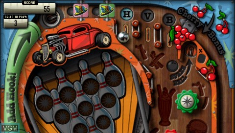 In-game screen of the game Pinball Heroes on Sony PSP