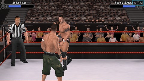 In-game screen of the game WWE SmackDown vs. Raw 2008 on Sony PSP