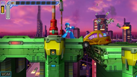 In-game screen of the game Mega Man Dual Pack on Sony PSP