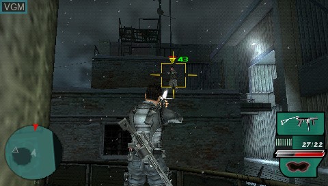 In-game screen of the game Dual Pack - Syphon Filter - Dark Mirror / SOCOM - U.S. Navy SEALs Fireteam Bravo on Sony PSP