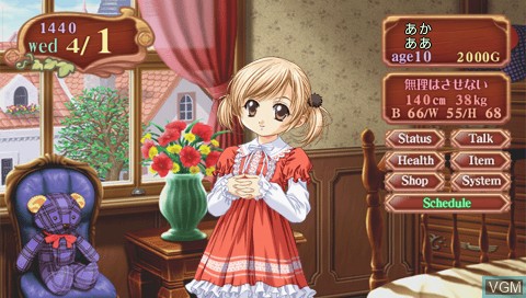 In-game screen of the game Princess Maker Portable Pack on Sony PSP