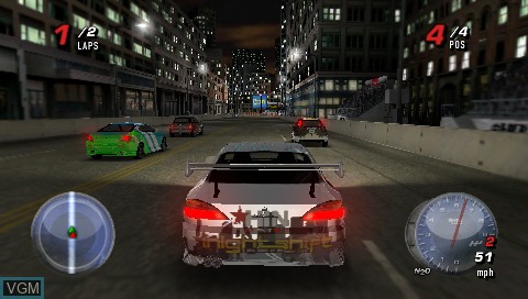 In-game screen of the game Double Pack - MX vs Atv Untamed + Juiced 2 - Hot Import Nights on Sony PSP