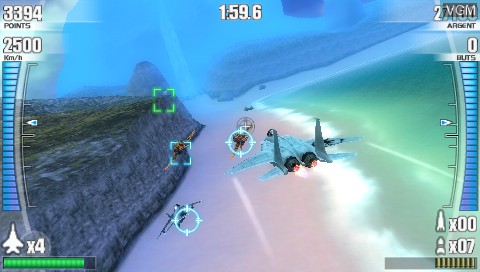 In-game screen of the game After Burner - Black Falcon on Sony PSP