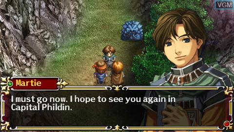 In-game screen of the game Legend of Heroes, The - A Tear of Vermillion on Sony PSP