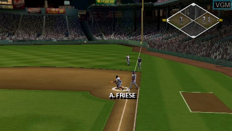 In-game screen of the game MVP Baseball on Sony PSP