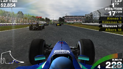 In-game screen of the game F1 Grand Prix on Sony PSP