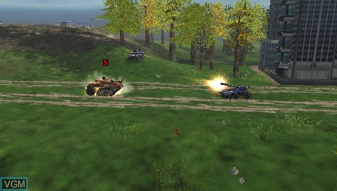 In-game screen of the game Field Commander on Sony PSP